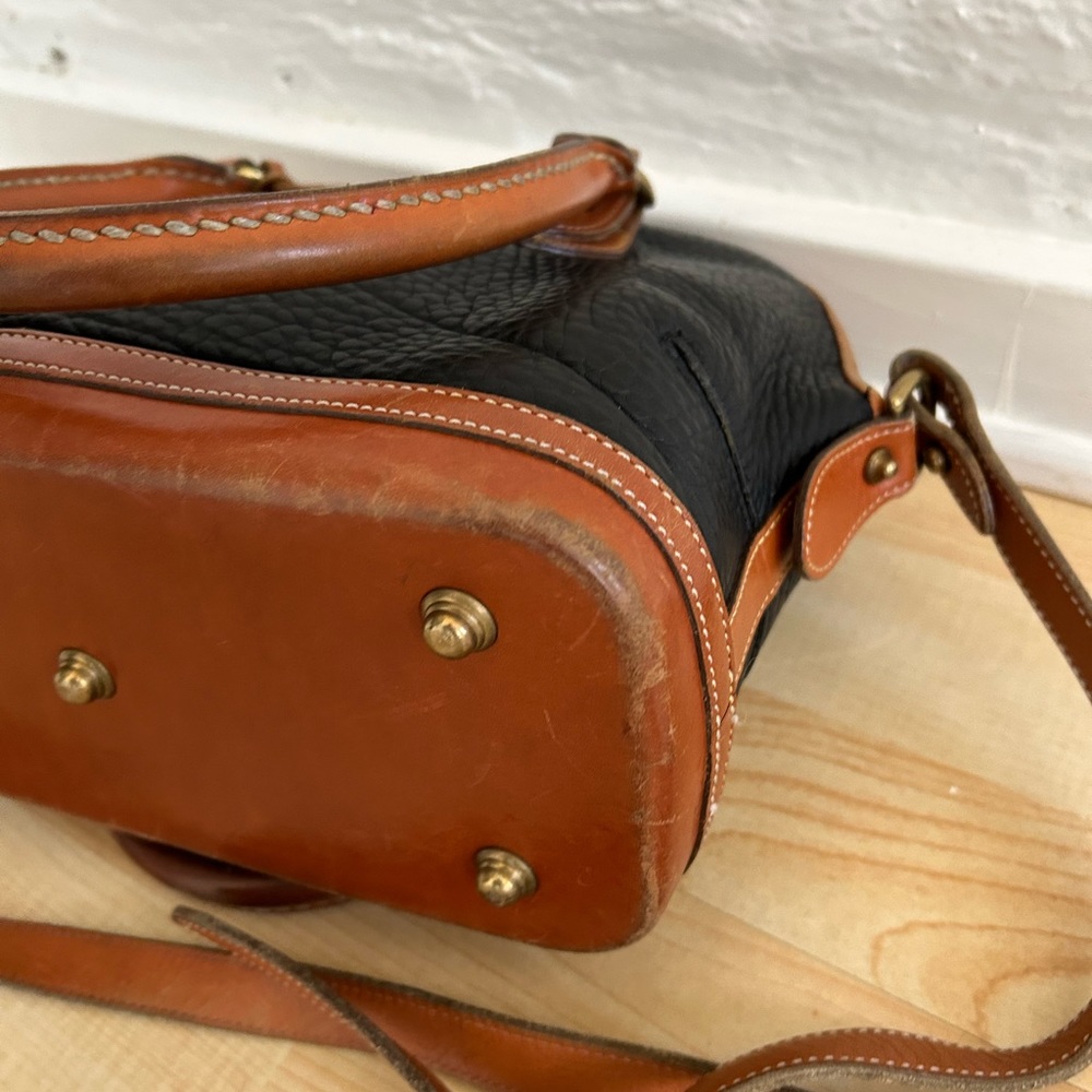 Vintage Dooney & Bourke Domed All Wear Leather Purse Norfolk Satchel Collection - Picture 7 of 13